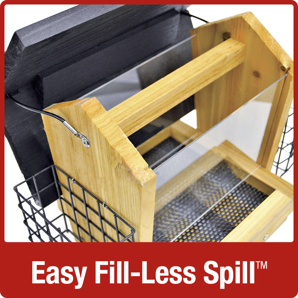 3 QT Hopper Feeder w/ 2 Suet Cages - Image 3