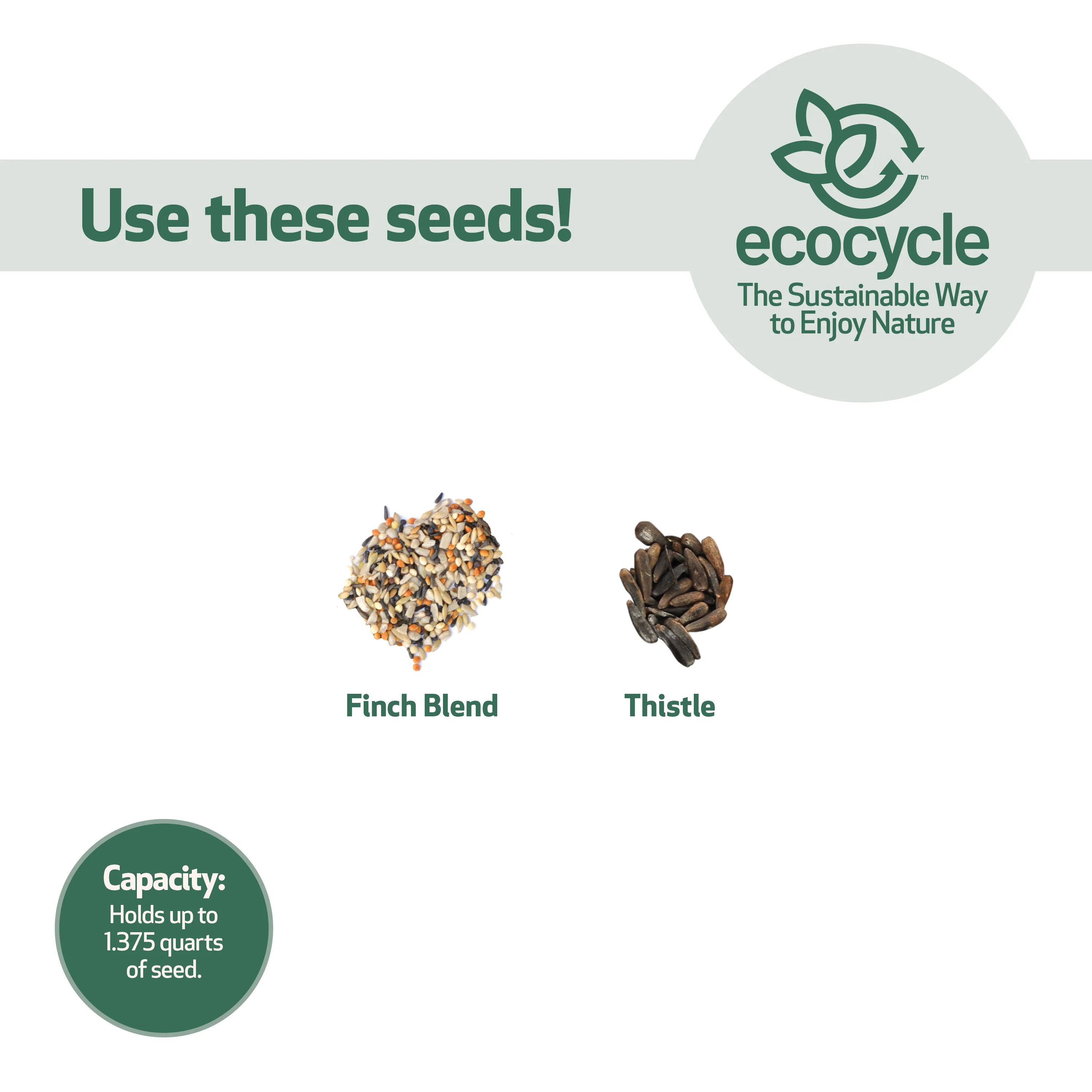 Finch Fare Recycled Plastic Thistle Mesh Bird Feeder - Image 6