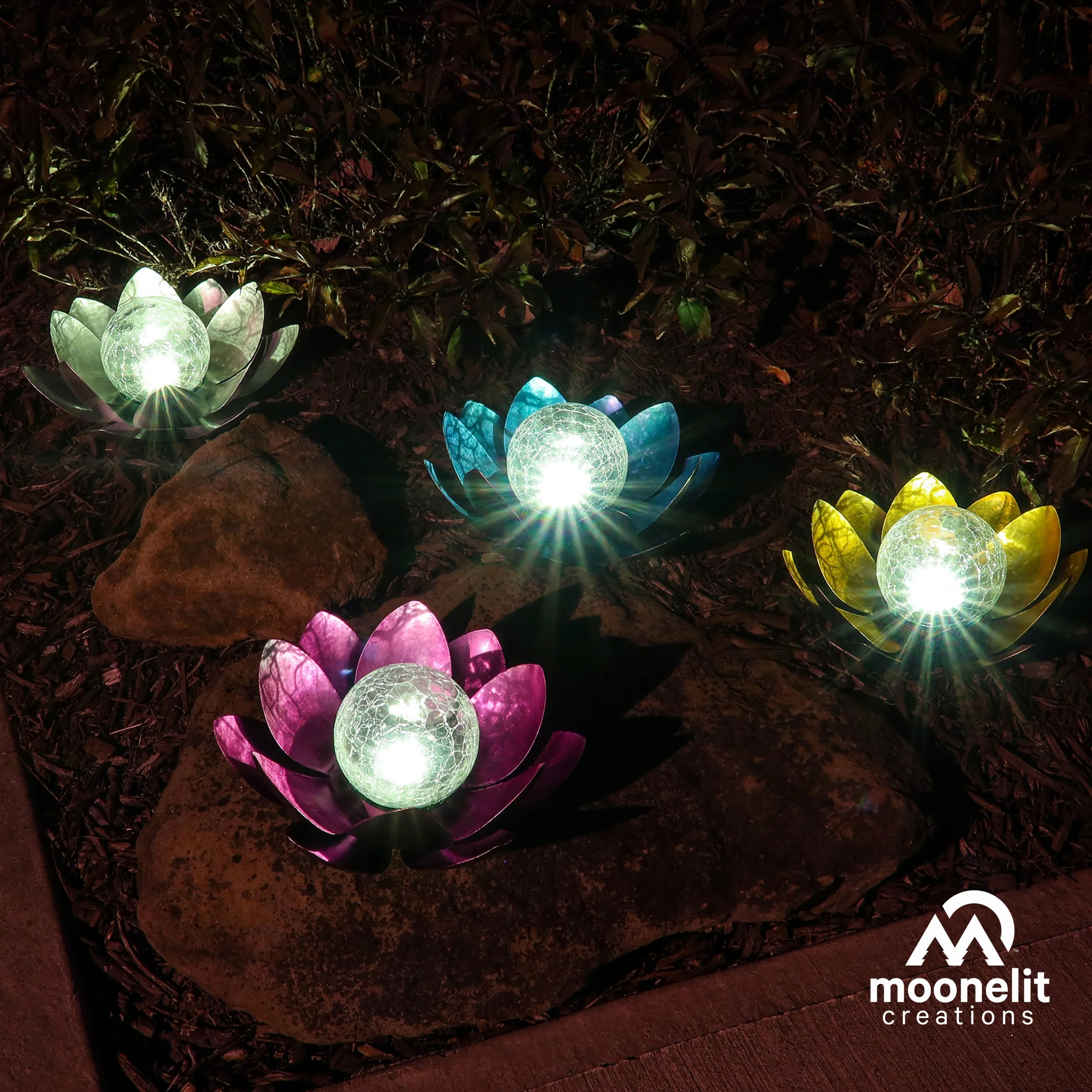 Lotus Flower Solar LED Garden Light - Violet - Image 8